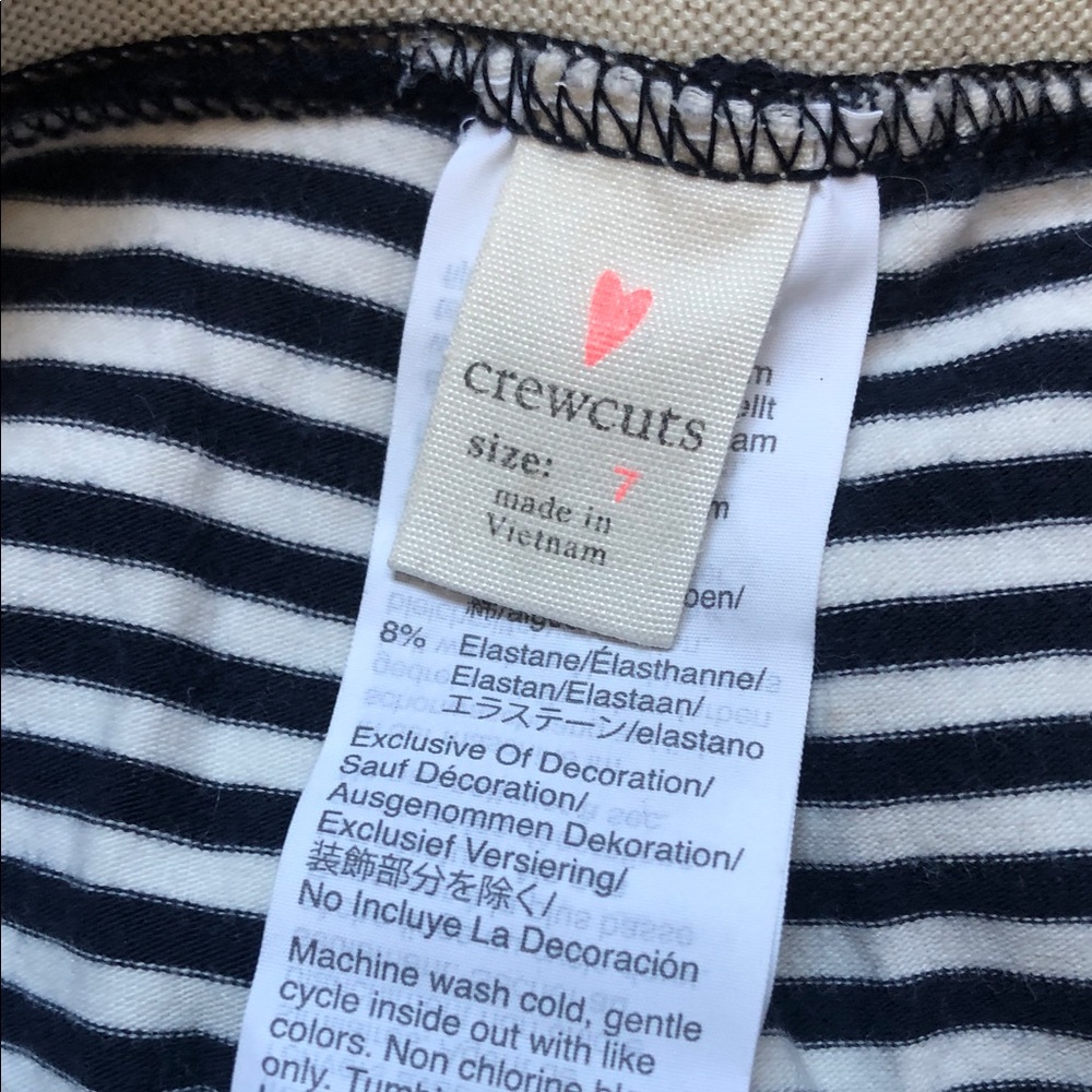 Crewcuts Black and White Striped Leggings with Colorful Star Accents - Picture 2 of 3